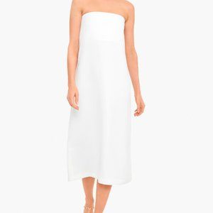 Tuckernuck Strapless Ivory Crepe Marin Dress